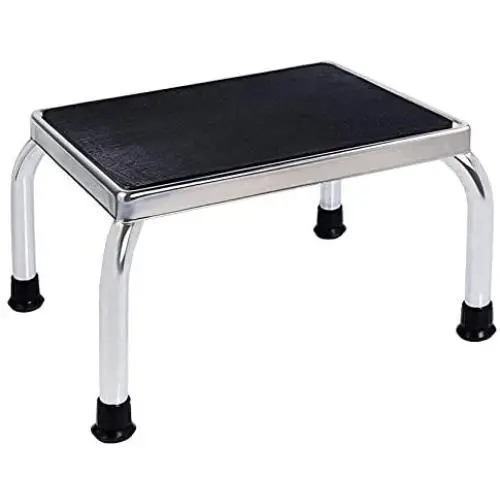 Vaunn Medical Foot Step Stool with Anti-Skid Rubber Platform, Chrome Plated Stool Vaunn Medical Foot Step Stool with Anti-Skid Rubber Platform, Chrome Plated Stool