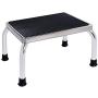 Vaunn Medical Foot Step Stool with Anti-Skid Rubber Platform, Chrome Plated Stool
