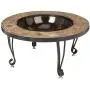 AmazonBasics 34-Inch Natural Stone Fire Pit with Copper Accents AmazonBasics 34-Inch Natural Stone Fire Pit with Copper Accents