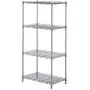SINGAYE 4 Tier Adjustable Wire Shelving Metal Storage Rack for Laundry Bathroom Kitchen 530Lbs Capacity 13.4'' D x 23.2'' W x 47.2'' H Silver SINGAYE 4 Tier Adjustable Wire Shelving Metal Storage Rack for Laundry Bathroom Kitchen 530Lbs Capacity 13.4'' D x 23.2'' W x 47.2'' H Silver