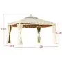 Erommy 10’ x 12’ Outdoor Canopy Gazebo Double Roof Patio Gazebo Steel Frame with Netting and Shade Curtains for Garden,Patio,Party Canopy-Cream Erommy 10’ x 12’ Outdoor Canopy Gazebo Double Roof Patio Gazebo Steel Frame with Netting and Shade Curtains for Garden,Patio,Party Canopy-Cream