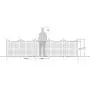 Zippity Outdoor Products WF29002 Garden Metal Fence 42'' 1 Box (5 Panels & 6 Stakes)