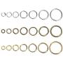 NARAMAX 1450PCS/Box Metal Open Jump Rings Connecters Stainless Steel Circle Single Ring for Necklace Brcelet Choker Pendant Jewelry DIY Making(3mm 4mm 5mm 6mm 7mm 8mm 10mm)(Gold)