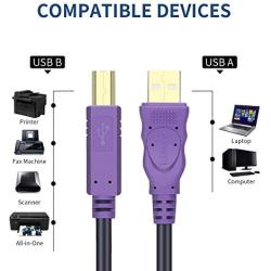 WAWPI Printer Cable 20 feet, USB 2.0 Cable A-Male to B-Male for Printer/Scanner (20 ft)