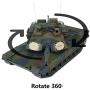 Modified Edition 1/16 2.4ghz Remote Control US M1A2 Abrams Tank Camouflage Color(360-Degree Rotating Turret)(Steel Gear Gearbox)(3800mah Battery)(Metal Tracks &Sprocket Wheel & Idle Wheel)