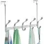iDesign York Metal Over the Door Organizer, 5-Hook Rack for Coats, Hats, Robes, Towels, Jackets, Purses, Bedroom, Closet, and Bathroom, 15.28'' x 5.25'' x 11'', Chrome iDesign York Metal Over the Door Organizer, 5-Hook Rack for Coats, Hats, Robes, Towels, Jackets, Purses, Bedroom, Closet, and Bathroom, 15.28'' x 5.25'' x 11'', Chrome