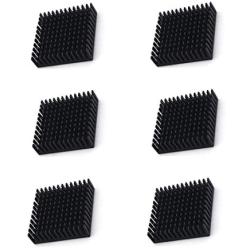 BfyBest 6pcs Aluminum Chipset Heat Radiator Cooling Fin Heatsink 40mm x 40mm x 11mm Black