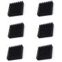 BfyBest 6pcs Aluminum Chipset Heat Radiator Cooling Fin Heatsink 40mm x 40mm x 11mm Black