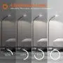 Addlon LED Floor Lamp, 4 Brightness Levels and 3 Color Temperatures with Adjustable Gooseneck, Reading Pole Lamp for Bedroom, Sewing Craft Living Room and Office - Black