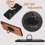 Cell Phone Ring Holder，Finger Ring Stand Universal 360 Degree Rotation Super-Thin Ring Grip for Magnetic Car Mount, All Smartphones and Tablets. (Black, 1Pack)