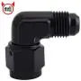 EVIL ENERGY 6AN Female to 6AN Male Flare 90 Degree Swivel Hose Fitting Adapter Aluminium Anodized Black EVIL ENERGY 6AN Female to 6AN Male Flare 90 Degree Swivel Hose Fitting Adapter Aluminium Anodized Black