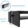 Monitor Stand Riser, 2 Tiers Wood Monitor Riser Stand with Storage Organizer, Desktop Ergonomic Monitor Stand Riser with Cellphone Holder and Cable Management, 16.7 Inch Shelf, Black