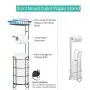 [Upgrade] Toilet Paper Holder Stand Bathroom Tissue Holders Free Standing with Top Shelf Storage Mega Rolls/ Phone/Wipe-Bronze