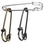 6 PCS 4 Inch Large Electroplating Alloy Bright Metal Safety Pins Scarves Buckle Shawl Clip Jewelry Brooch DIY Accessories for Clothing Locking Ornament Color Random