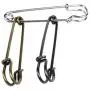 6 PCS 4 Inch Large Electroplating Alloy Bright Metal Safety Pins Scarves Buckle Shawl Clip Jewelry Brooch DIY Accessories for Clothing Locking Ornament Color Random