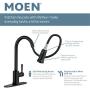 Moen 7594SRS Arbor One Handle Pulldown Kitchen Faucet Featuring Power Boost and Reflex, 3/8 Inch, Spot Resist Stainless