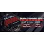 AGFRC 55KG Digital Steering Servo High Torque Programmable Full Metal Gear Brushless Servo for 1/8 1/10 RC Models, Control Angle 180° (A86BHM(Red)&AGF-SPV2)