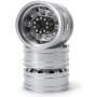 SHYOSUCCE 2 Pcs 1/14 RC Car Wheel Hub CNC Metal Rear Wheel Rim Hub for RC Tamiya Tractor Climbing Trailer