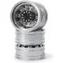 SHYOSUCCE 2 Pcs 1/14 RC Car Wheel Hub CNC Metal Rear Wheel Rim Hub for RC Tamiya Tractor Climbing Trailer