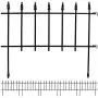 Sunnydaze 5-Panel Roman Border Fence Set - 9-Foot Overall Length - Decorative Metal Garden and Landscape Fencing - 22 Inches Wide x 18 Inches Tall Per Piece