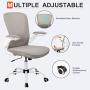Komene Home Office Chair, Ergonomic Office Chair Large Seat, Desk Chair with Wheels,330 lb Mesh Computer Chair with Flip-up Arms, Chair Gaming Lumbar Support, Adjustable Height,Metal Base