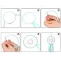 Onwon 10 Pieces Metal Ring Metal Hoops Metal Macrame Rings for Dream Catcher, Macrame Projects, Wreaths and Crafts, 5 Different Sizes - 2/3 / 4/5 / 6 Inches,Silver