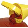Eagle UI-50-FS Red Galvanized Steel Type I Gasoline Safety Can with Funnel, 5 gallon Capacity, 13.5'' Height, 12.5'' Diameter,Red/Yellow