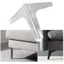 Pack of 4 Furniture Legs, 6 inch/ 15cm Height Sofa Legs Metal Chrome Polished Triangle Furniture Feet with Screws for Table Cabinet Cupboard Couch Bookcase Chair Ottoman DIY Replacement Parts Pack of 4 Furniture Legs, 6 inch/ 15cm Height Sofa Legs Metal Chrome Polished Triangle Furniture Feet with Screws for Table Cabinet Cupboard Couch Bookcase Chair Ottoman DIY Replacement Parts