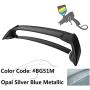IKON MOTORSPORTS, Trunk Spoiler Compatible With 2006-2011 Honda Civic, Painted #BG51M Opal Silver Blue Metallic ABS Exterior Trunk Rear Spoiler Wing Tail Roof Top Lid, 2007 2008 2009 2010
