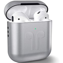 Metal AirPods Case, Full Protective Cover Accessories Compatible with Airpods Wireless Charging Case-Grey