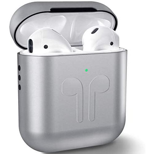 Metal AirPods Case, Full Protective Cover Accessories Compatible with Airpods Wireless Charging Case-Grey