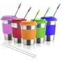 Kids Stainless Steel Cups, Metal Drinking Glasses with Silicone Lids &Sleeves& Straws, Perfect for Indoor and Outdoor Activities of Children and Adults by Dorihom(5 Pack 12 oz) Kids Stainless Steel Cups, Metal Drinking Glasses with Silicone Lids &Sleeves& Straws, Perfect for Indoor and Outdoor Activities of Children and Adults by Dorihom(5 Pack 12 oz)