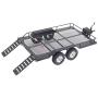 YU-NIYUT Metal Trailer for 1/10 Rc Rock Crawler Truck Trx4 A.x.i.a.l Scx10 90046 90047 Cc01 D90 D110 RC Vehicle Modification Fun for Adults and Kids
