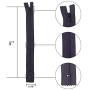 60pcs Nylon Coil Zippers, 5 Inch Colorful Sewing Zippers Supplies for Tailor Sewing Crafts (Black)
