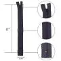 60pcs Nylon Coil Zippers, 5 Inch Colorful Sewing Zippers Supplies for Tailor Sewing Crafts (Black) 60pcs Nylon Coil Zippers, 5 Inch Colorful Sewing Zippers Supplies for Tailor Sewing Crafts (Black)