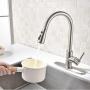 Kitchen Faucet, Kitchen Sink Faucet, Sink Faucet, Pull-Down Kitchen Faucets, Bar Kitchen Faucet, Brushed Nickel, Stainless Steel, RULIA PB1020 Kitchen Faucet, Kitchen Sink Faucet, Sink Faucet, Pull-Down Kitchen Faucets, Bar Kitchen Faucet, Brushed Nickel, Stainless Steel, RULIA PB1020