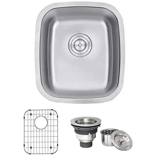 Ruvati 15 x 18 Inch Undermount 16 Gauge Stainless Steel Bar Prep Sink - RVM4110
