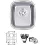 Ruvati 15 x 18 Inch Undermount 16 Gauge Stainless Steel Bar Prep Sink - RVM4110