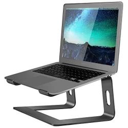 Soundance Laptop Stand, Aluminum Computer Riser, Ergonomic Laptops Elevator for Desk, Metal Holder Compatible with 10 to 15.6 Inches Notebook Computer, Black