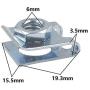 HerMia 20pcs 6mm Dia Car License Plate Fasteners Buckle Metal Nut U-Type Screw Base Clip Rivets Fixed Retaining Clips