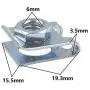 HerMia 20pcs 6mm Dia Car License Plate Fasteners Buckle Metal Nut U-Type Screw Base Clip Rivets Fixed Retaining Clips HerMia 20pcs 6mm Dia Car License Plate Fasteners Buckle Metal Nut U-Type Screw Base Clip Rivets Fixed Retaining Clips