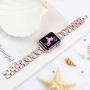 OULUCCI Stainless Steel Band Compatible Apple Watch Band 40mm 38mm Women Iwatch Gold Series 5 4 3, Accessories Metal Wristband D-Shape Sport Strap GOLD (No Tool Needed)