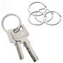 Flat Key Rings 10 Pieces 1 inches Flat Key Rings Metal Keychain Rings Split Keyrings Flat O Ring for Home Car Office Keys Attachment(silver)