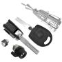 beler 5pcs Car Door Lock Cylinder Key Kit Fit for VW Jetta MK5 2006-2012 1KD800375E