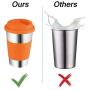 Stainless Steel Kids Cups with Lids and Straws,12oz Metal Kids Drinking Tumblers with Straws,18/8 Steel Kids Drinking Glasses with Lids,Steel Sippy Cups with Lids for Kids and Toddlers