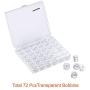 PAXCOO 72 Pcs Sewing Machine Bobbins with Case for Brother Singer Janome