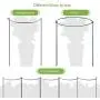 EAPFCT Plant Support Stake Half Round Metal Garden Plant Supports Ring Cage for Tomato Flowers Vine 6 Pack (9.8'' Wide x 15.6'' High)