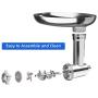 X Home Meat Grinder Attachment Compatible with Kitchenaid Stand Mixer, Durable Metal Food Grinder Attachment with 2 Sausages Stuffing Tubes, 3 Grinding Blades, 4 Grinding Plates, Not Dishwasher Safe