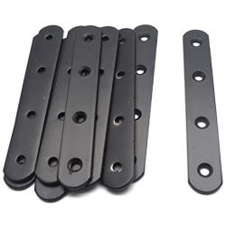 Tulead Metal Bracket Straight Furniture Brace Flat Brace Dresser Brackets 5''x0.8'' 10PCS with Mounting Screws