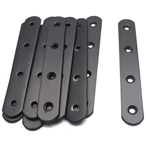 Tulead Metal Bracket Straight Furniture Brace Flat Brace Dresser Brackets 5''x0.8'' 10PCS with Mounting Screws Tulead Metal Bracket Straight Furniture Brace Flat Brace Dresser Brackets 5''x0.8'' 10PCS with Mounting Screws